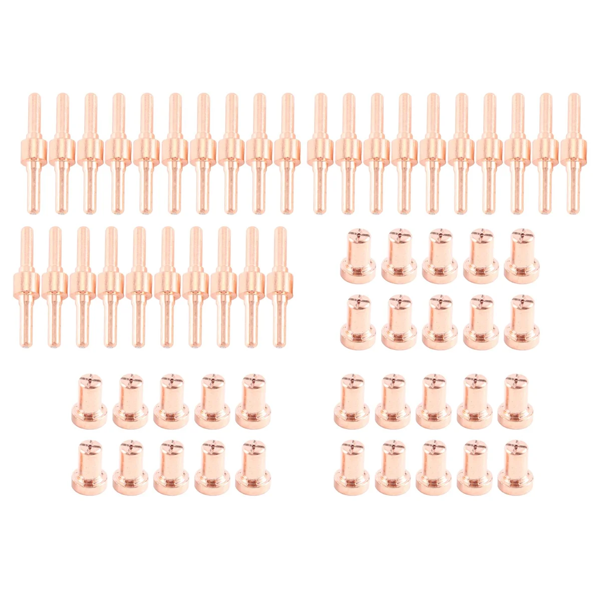 

60pcs Red Copper Extended Long Plasma Cutter Tip Electrodes&Nozzles Kit Consumable For PT31 LG40 40A Cutting Welder Torch