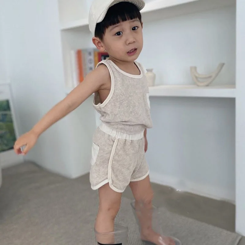 sun baby clothing set 2022 New Baby Sleeveless Clothes Set Summer Infant Vest + Shorts 2pcs Suit Cute Boys Girls Solid T Shirt Set Cotton Kids Outfits newborn baby clothing gift set