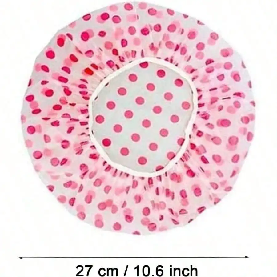 Waterproof Plastic Shower Cap for Bathroom and Spa