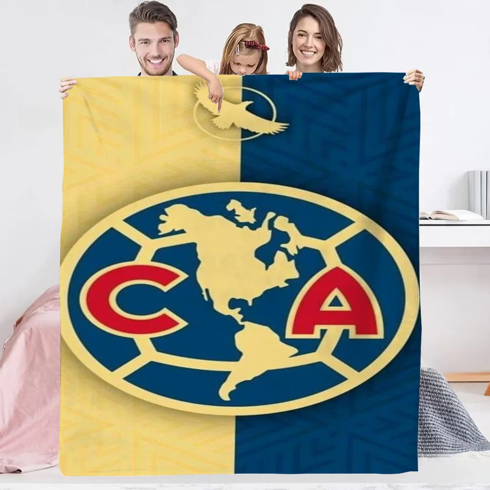 Club América Logo Microfiber Bedding Soft Blanket for Winter Plaid Blankets King Size Bed Blankets & Throw Sofa Cover Blanket 2