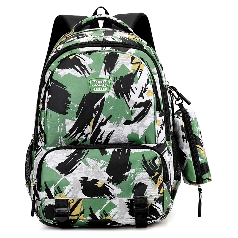 Unisex casual backpack, durable multi-pocket travel bag, zipper closure design, suitable for business travel and short trips