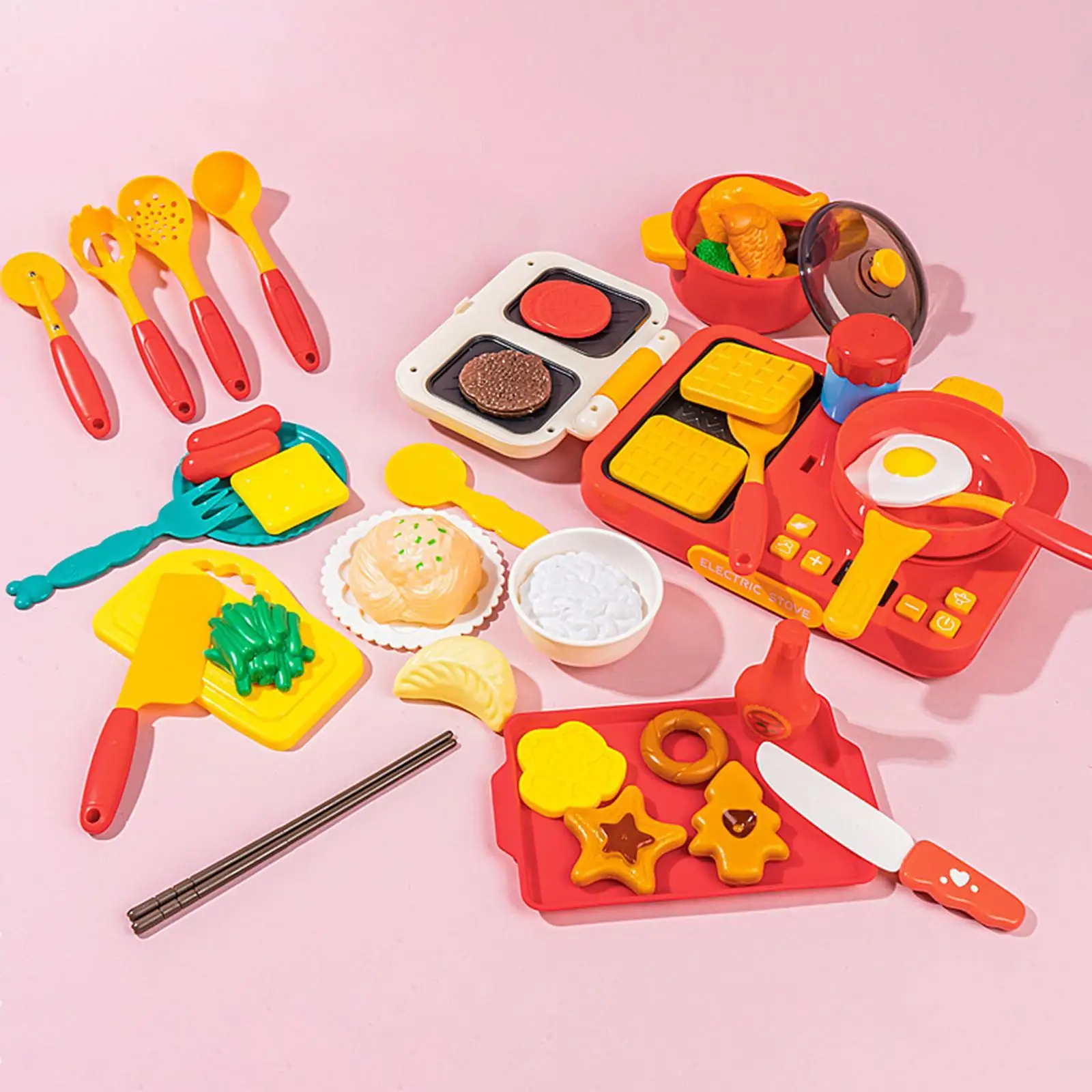 Kitchen Playset Educational Toy Accessories for Toddlers Age 3-8 Children
