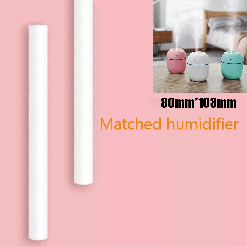 10Pcs Air Humidifier Filters Aroma Diffuser Filters Mist Maker Replace Parts Cotton Swabs Air Humidifiers Spare Filter 8*103mm