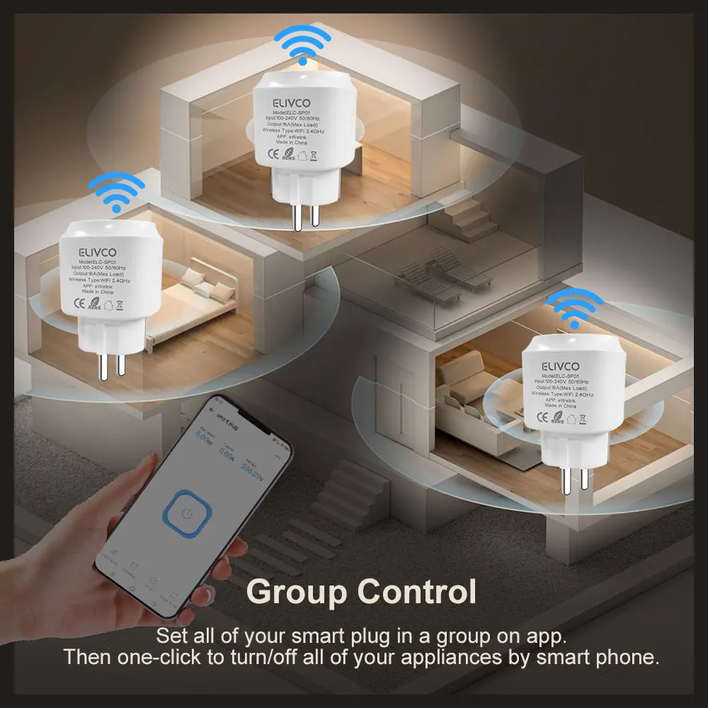 eWelink Zigbee Smart Plug With Timing Countdown Power Monitor Support Home Assis