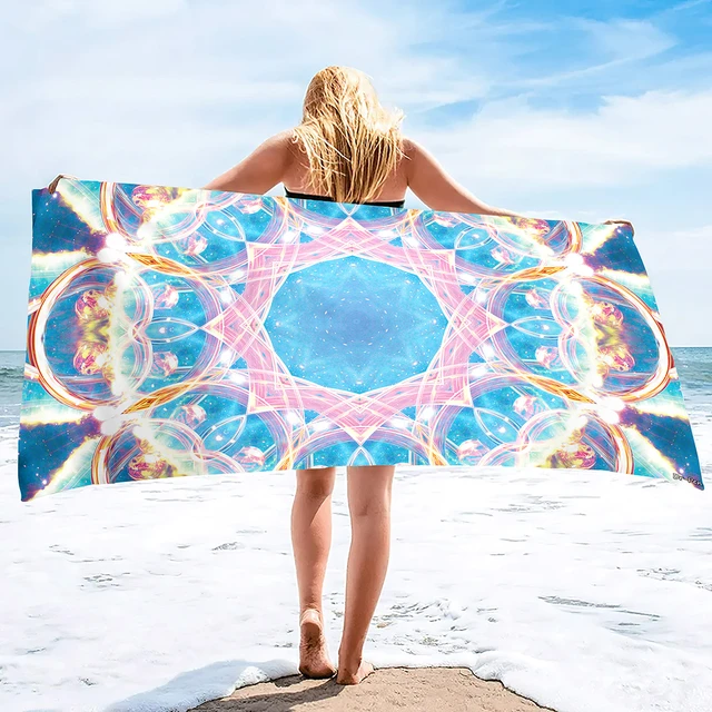 China Extra Large Sand Free Microfiber Beach Towel for Girl Women