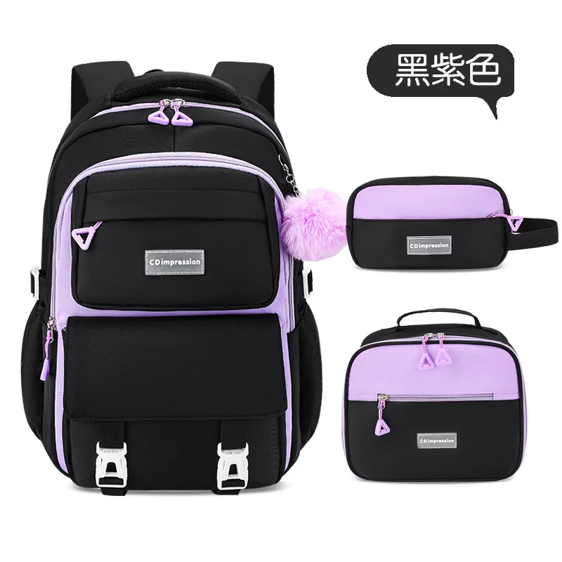 Cute Student Backpack 3pcs/set Primary Schoolbag Rabbits and quicksand Kawaii Student Backpack Teenage Girls Handbag Rucksack 1