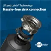 5 Garbage Disposal, Standard Series 1/2 HP Continuous Feed Food Waste Disposer, Black, Set of 1 | USA | NEW 4