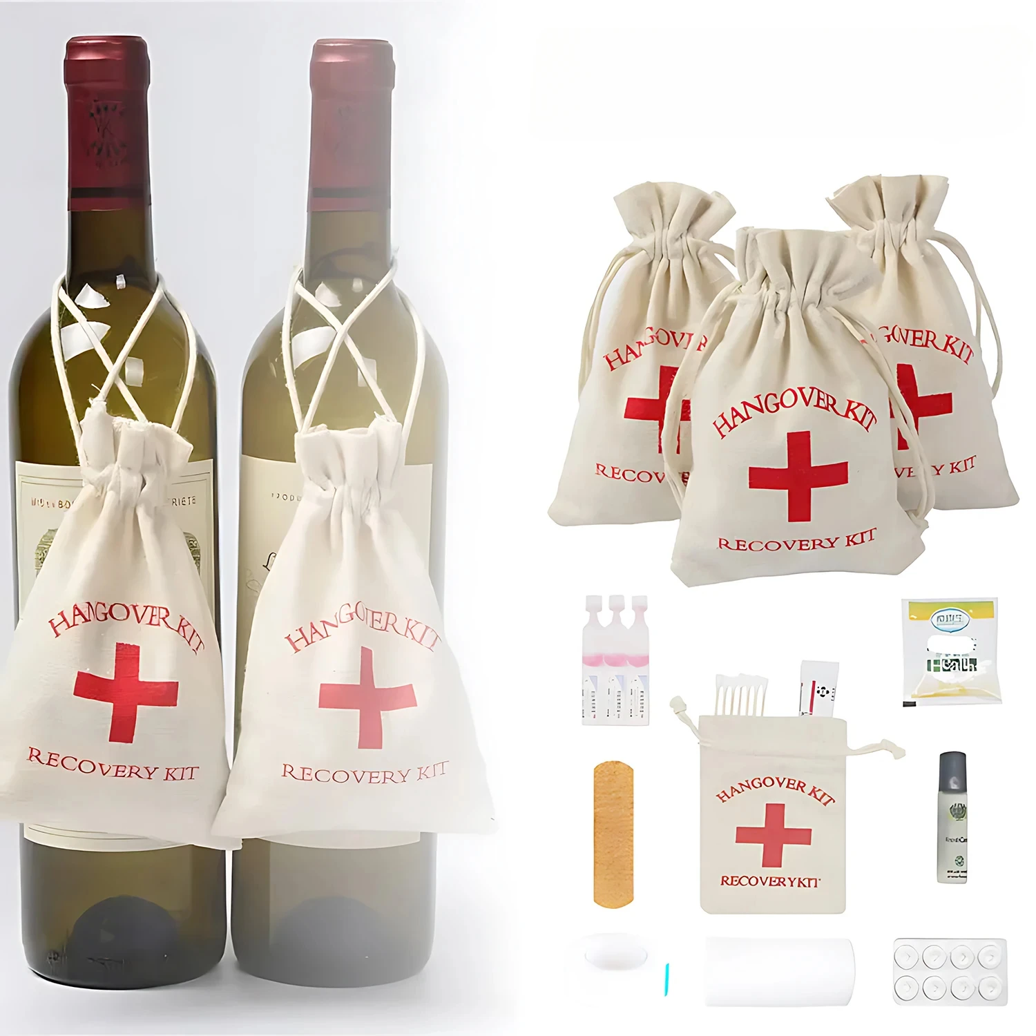 Party Gift Bags Bachelorette Party Hangover Kit Bags Bride to be First Aid Gift Bags Hen Party Supplies Cross Sober Bag Storage
