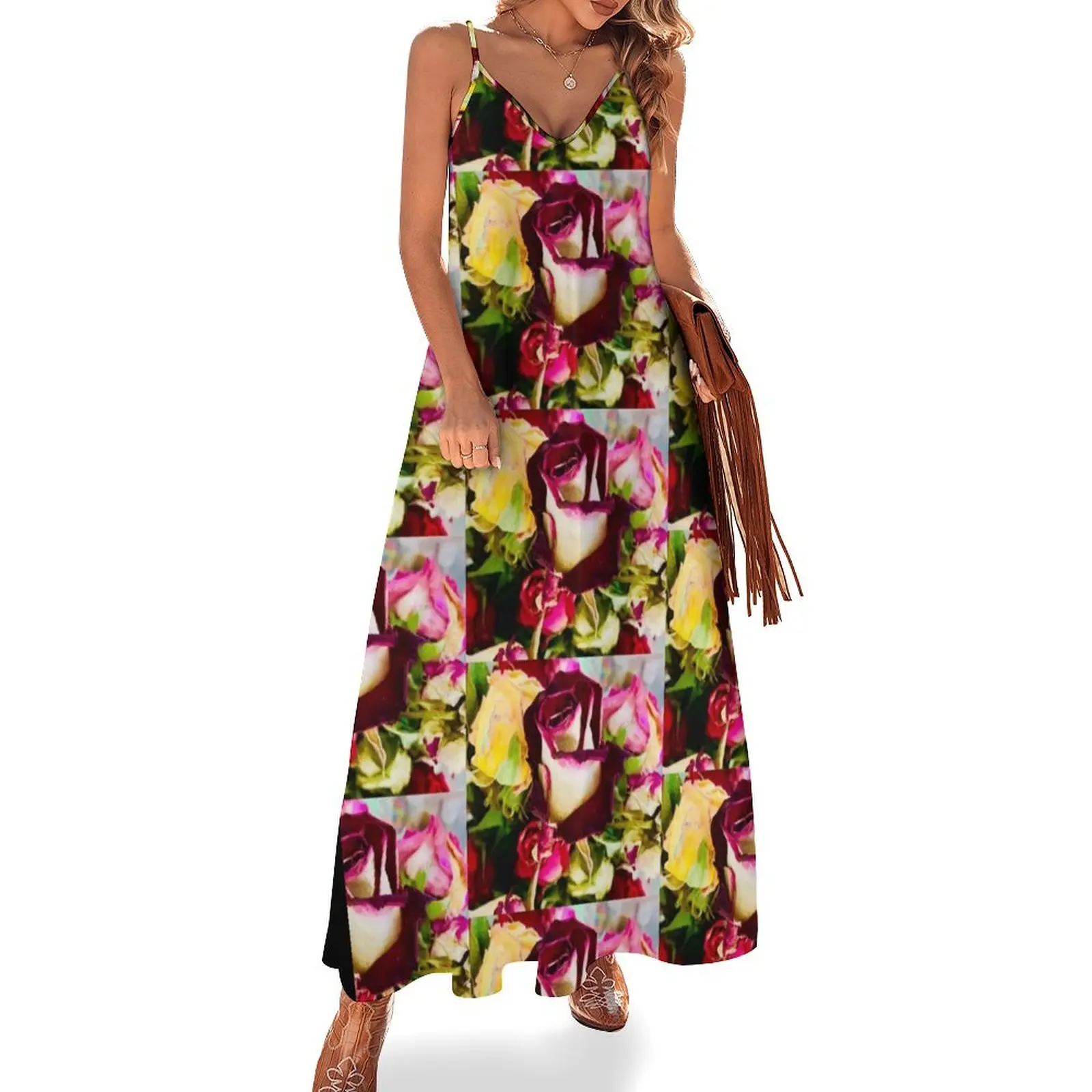

La Rosa Rosada - The Pink Rose Sleeveless Dress Dress for girls prom dress 2024 luxury woman evening
