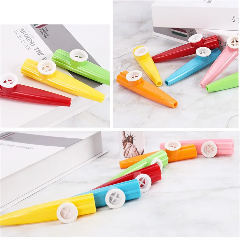 

10pcs Kazoos Musical Instruments Flutes Diaphragm Mouth Kazoos Beginner Musical Instruments Good Companion For Guitar Kid Toys