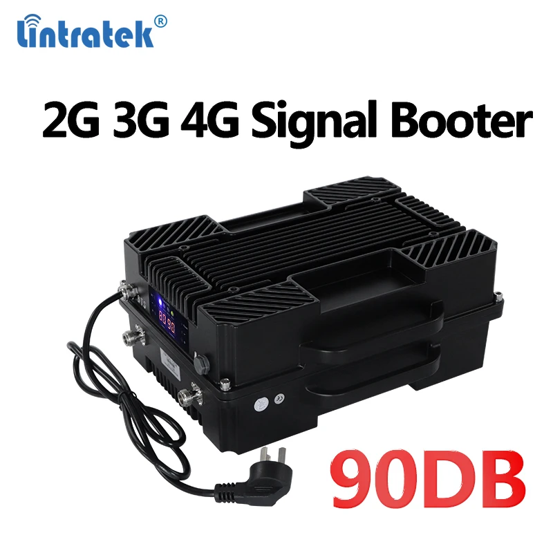 린트라텍 90dB 2G 3G 4G 신호 증폭기 800 850 900 1800 2100 MHz 강력한 중계기 증폭기 야외용 부스터 AGC MGC