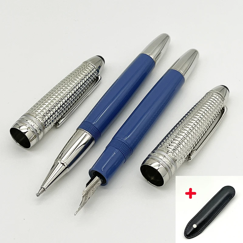 

Ручка перьевая с шариковым шариком LAN MB, синяя, двухцветная, канцелярские принадлежности, гладкая, с серийным номером