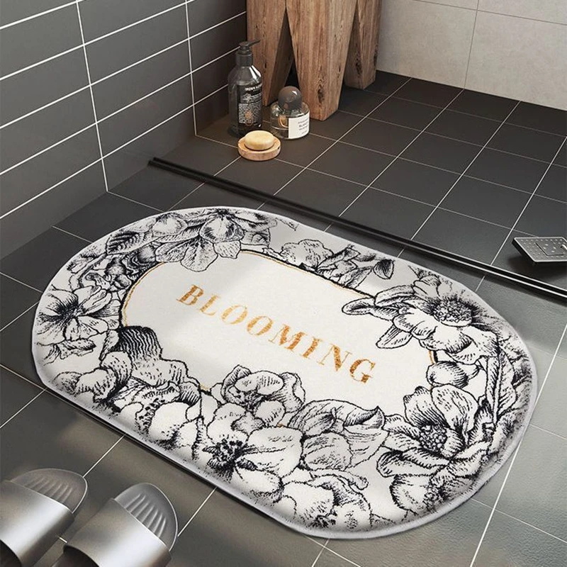 Super Soft Bathroom Mat Absorb Water Shower Bath Mat Anti Slip Toilet