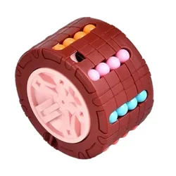 3D Magical Bean Gyro Puzzle Toy for Stress Relief & Education (Brown)