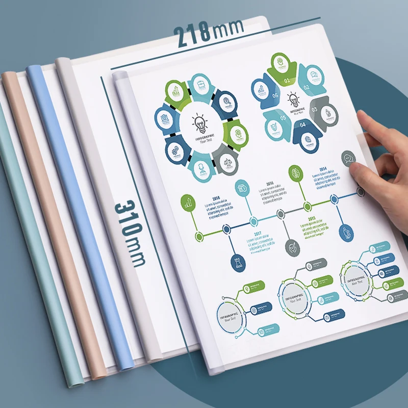 Onlyesh 20pcs A4 Report Covers With Sliding Bar Spine Width | INDIA