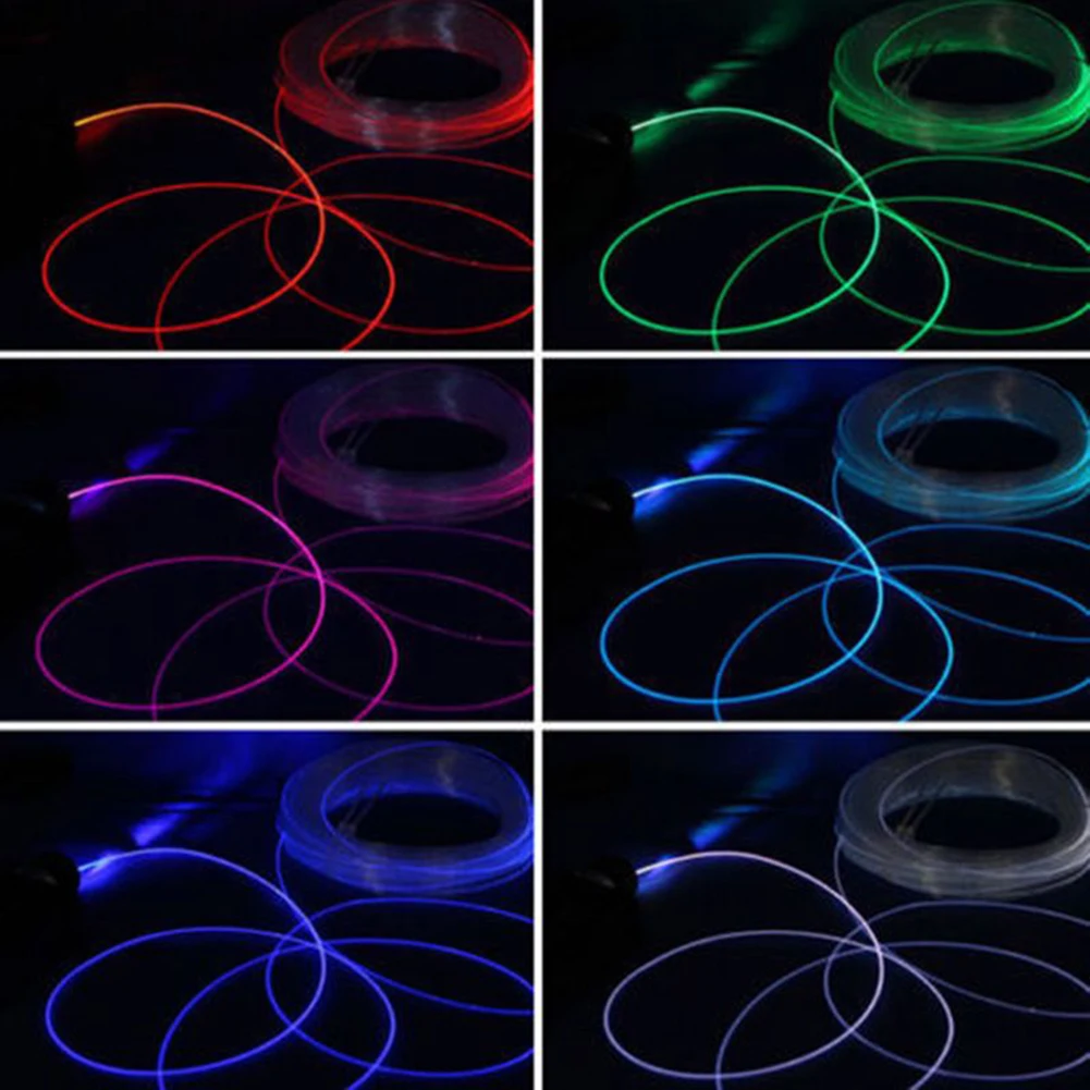 PMMA 1M/2M/3M Side Glow Optical Fiber Cable 1/1.5/2/3/4mm Diameter Car Optic Cable Ceiling Lighting Lights Bright Party Light fiber optic cable