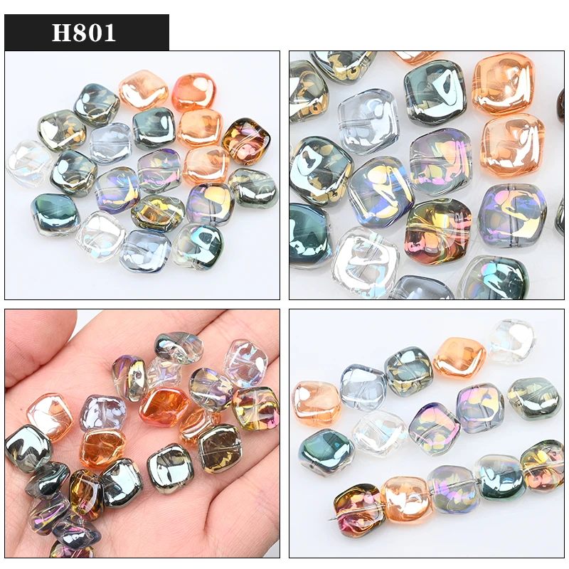 12mm 20pcs Austria Crystal Beads Irregular Smooth Glass beads Beads for Jewelry Bracelet Making DIY Crafts Gifts