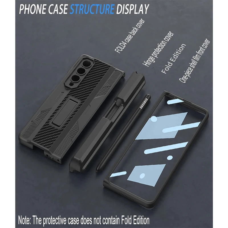 Samsung Galaxy Z Fold 4 Case with Pen Holder Hinge Protector and Screen Protector