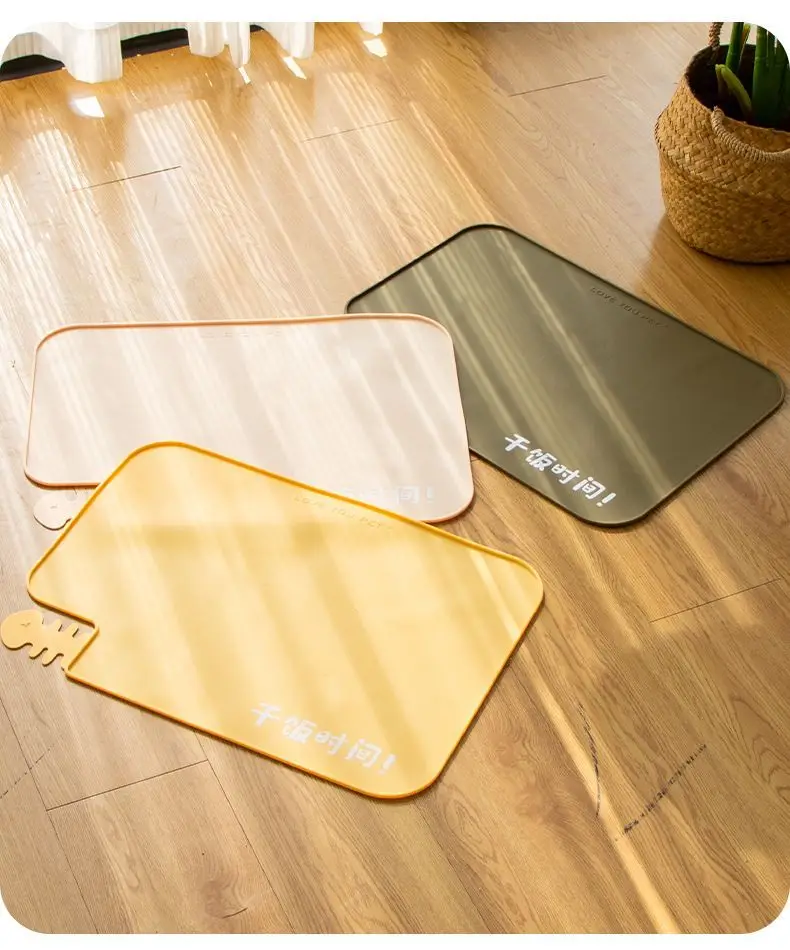 Title 8, Thickened Silicone Pet Mat Pet Food Feeding Pad...