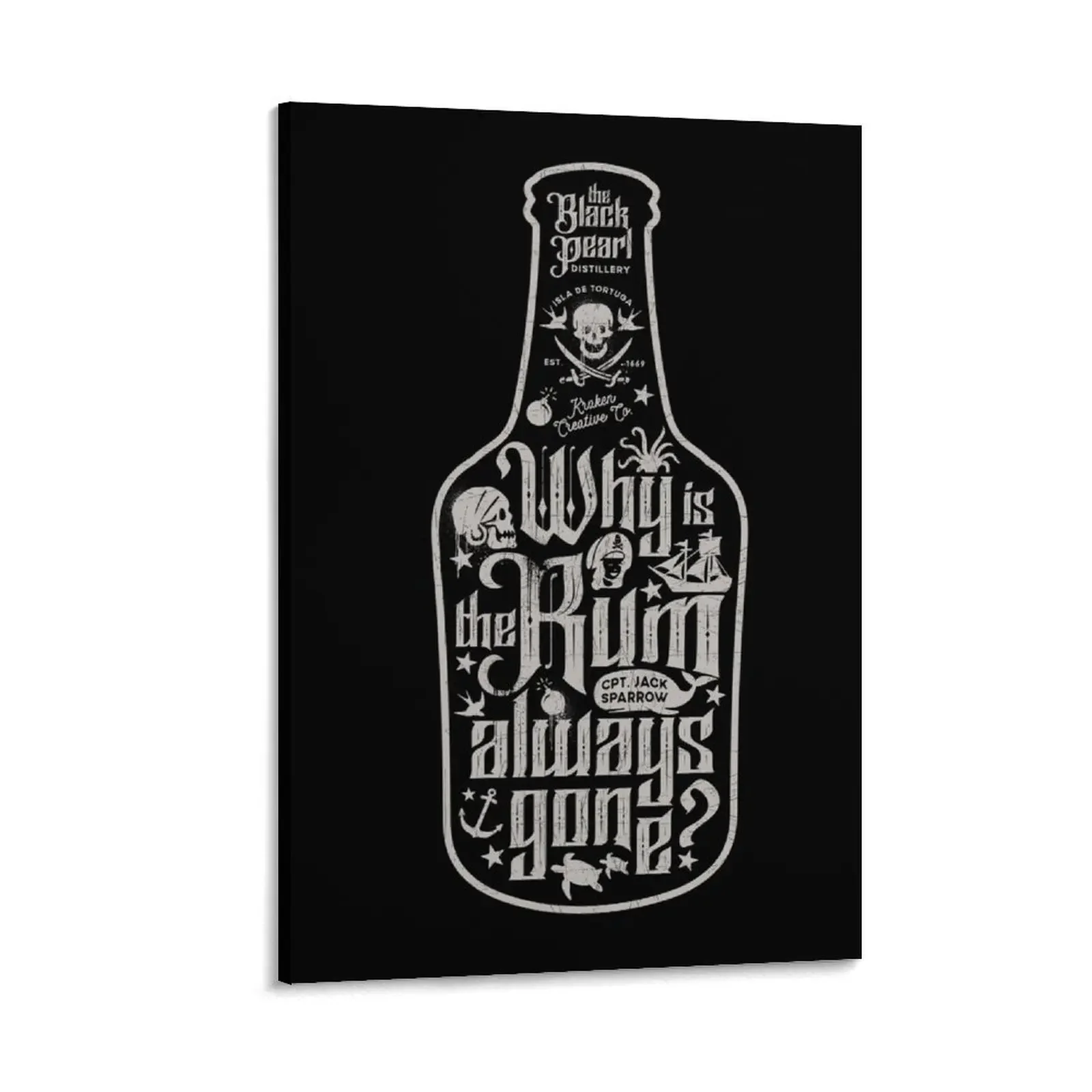 

Why is the rum always gone Canvas Painting nordic home decor Wall posters