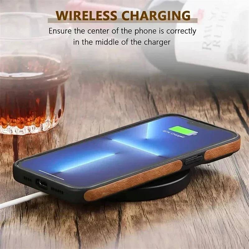 Premium Business Leather Phone Case - Slim & Stylish with Logo Cutout