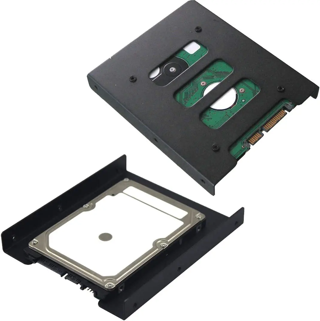 10개 2.5인치 SSD HDD를 3.5인치 금속 장착 어댑터 브래킷(나사 포함)으로 변환하는 PC 데스크탑 하드 드라이브 케이스용 하드 드라이브 홀더