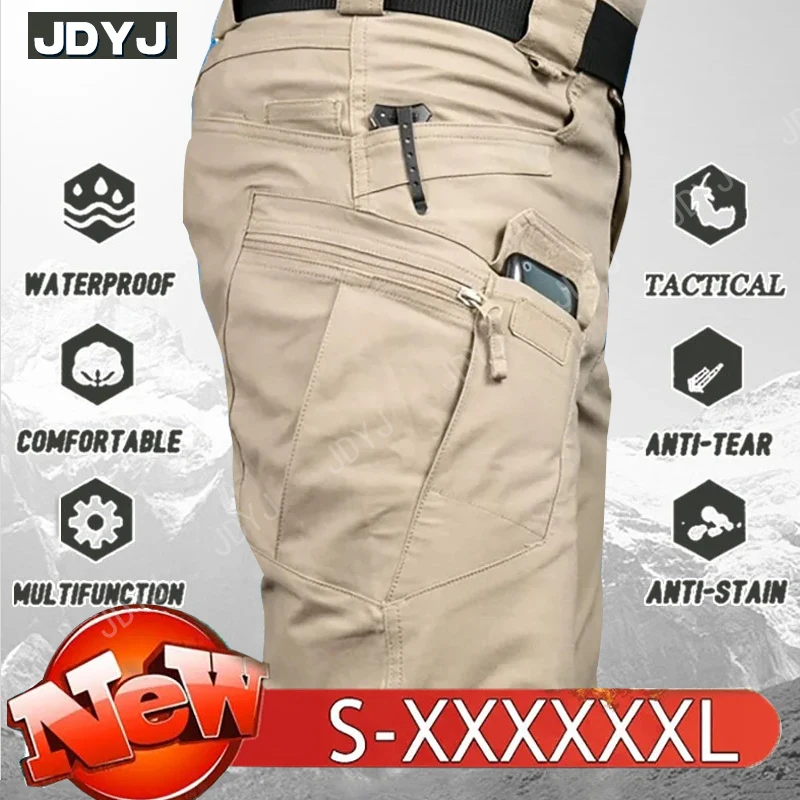 Men Urban Outdoor Tactical Summer Cargo Pants Army Waterproof Wear Resistant Wide Overalls men hiking pants