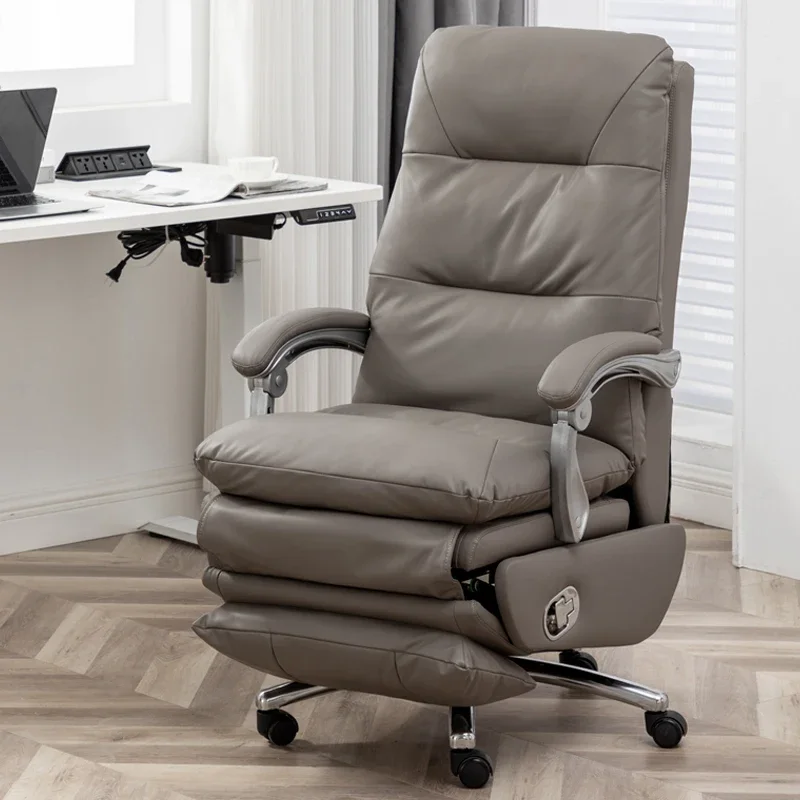 Study Ergonomic Office Chairs Leather Swivel Pedicure Accent Office Chairs Floor Rolling Lounge Sillas Oficina Furniture Wrx leather armchair office chairs comfy floor siege armrest gaming office chairs rolling accent sillas de oficina rome furniture