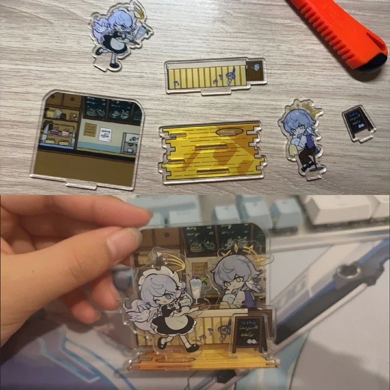 Honkai: Star Rail Robin Sunday Coffee Shop Acrylic Figure Stand Decor Ornament Collection