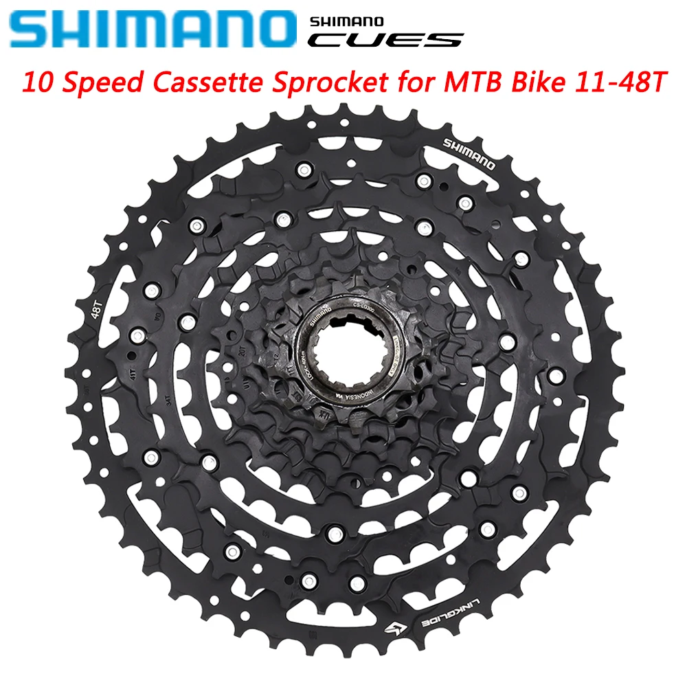 

SHIMANO LG300 LG400 Cassette Sprocket for MTB Bike 10 Speed 11-43T 11-48T Freewheel Black Silvery Flywheel Original Bicycle Part