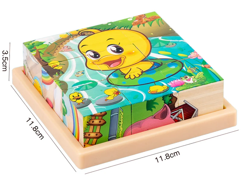 Jouet éducatif Puzzle 3D en bois pour enfants