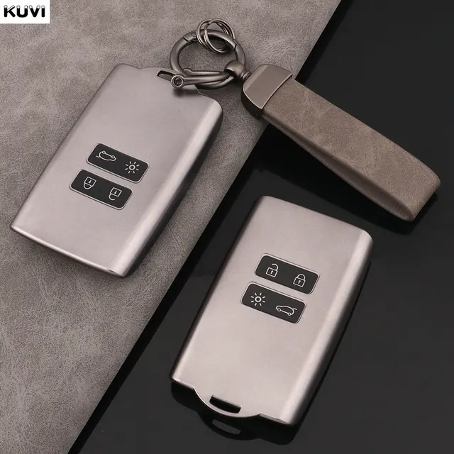 Accessoire Clio 5 Coque Silicone Clé Voiture Renault - Compatible Clio, Megane, Captur, Dacia - Protection TPU 4 Boutons Protection Clé Renault Clio