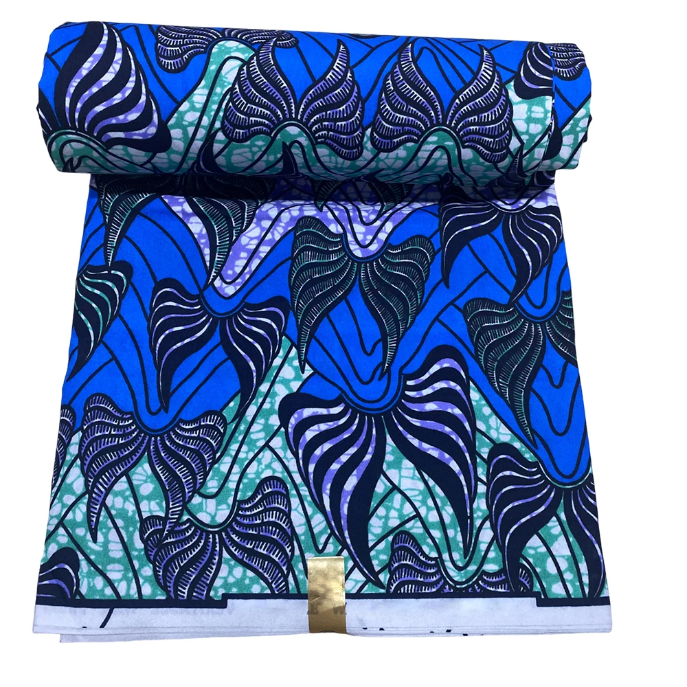 Fashion Batik Fabric Polyester Ankara Batik Printed High Quality African Fabric for Dresses
