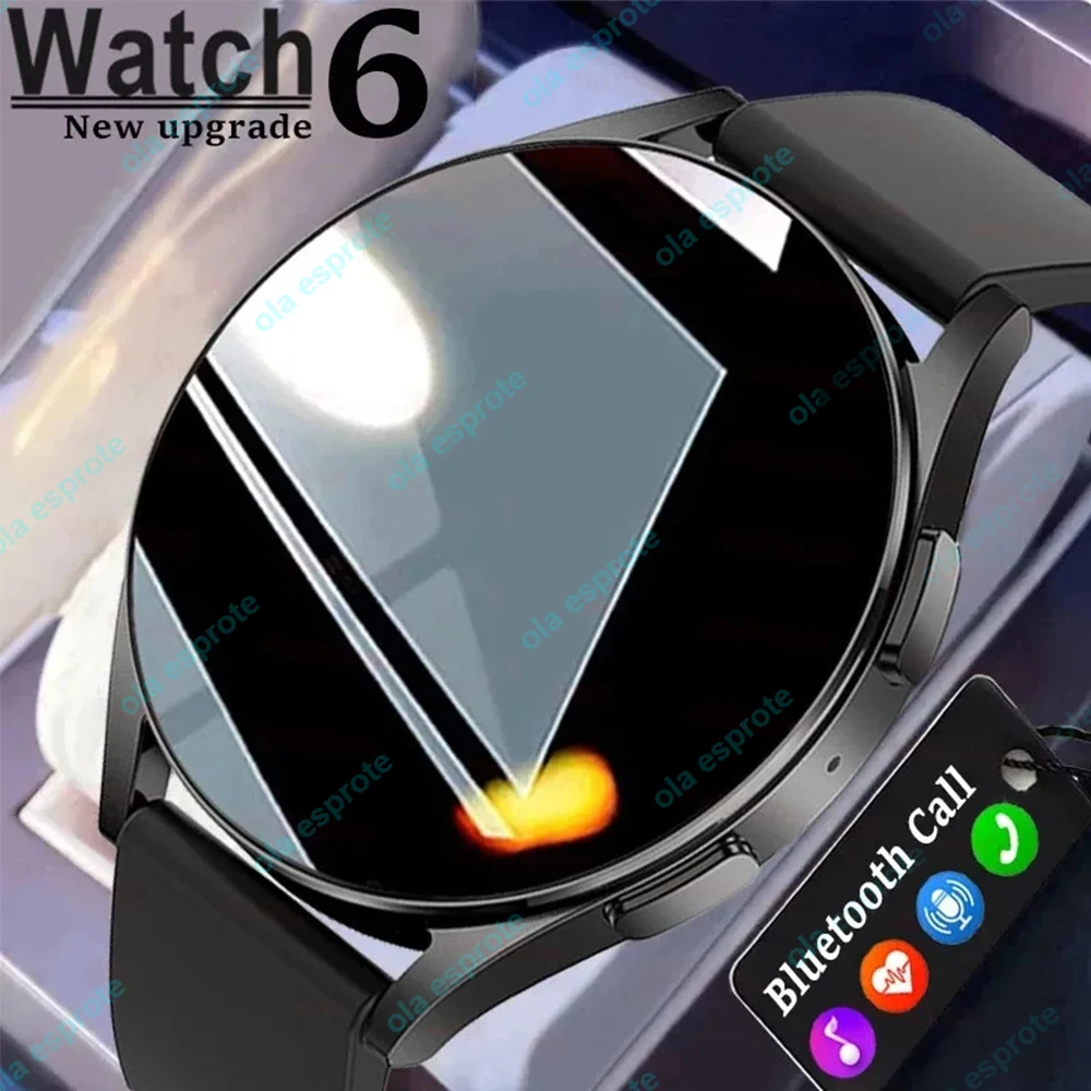 남녀공용 스마트 워치 6 프로 클래식 스마트 워치, 심박수 맞춤 다이얼, HD AMOLED 음성 통화, NFC GPS 트래커, 스포츠 시계, 2024 신제품