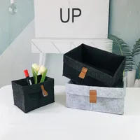 Desktop Storage Baskets Felt fabric Bedroom countertop Organize Basket Pen holder Sundries Cosmetics Storage,Basket of flowe 2