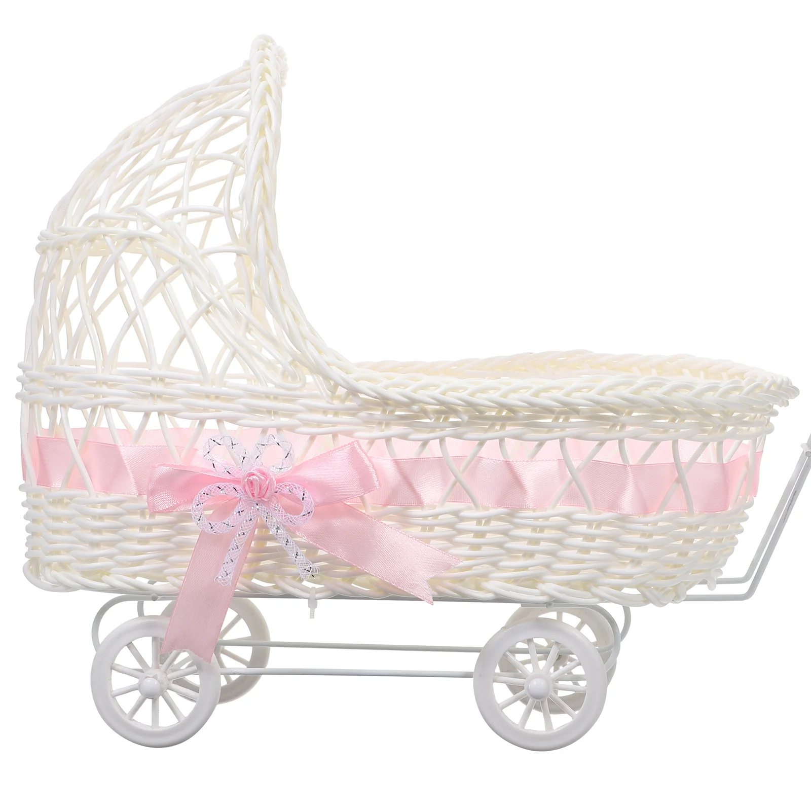 

Basket Baby Flower Shower Party Candy Box Wedding Decorations Woven Stroller Favors Baskets Gift Carriage Mini Storage Favor