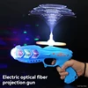 New Children's Toys Electric Music Projection Fiber Gun Rainbow Projection Sound Light Gun Pistol Luminous for Kid Boys Birthday 1