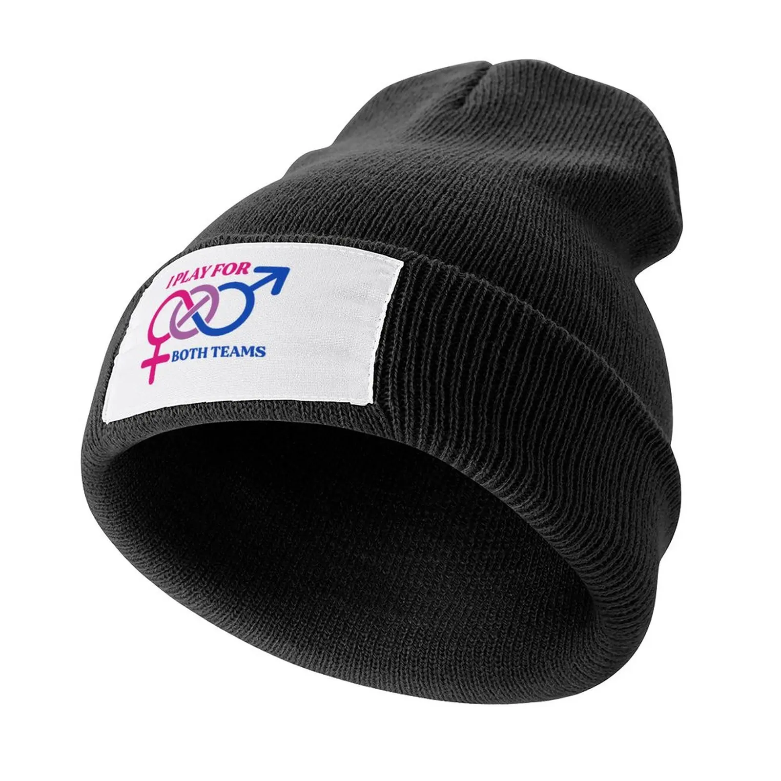 

Bisexual I Play For Both Teams Knitted Hat Luxury Cap Anime sun hat Caps For Women Men's
