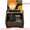 Anime Haikyuu Imagination Black Wood Music Box Team Lucky Mascot Gift New Year's Gift For Boy Room Decoration Ornaments 4
