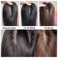 Prothèses capillaires en cheveux humains vierges pour femmes, base mono 4x13cm, légères, pour couvrir les zones clairsemées/cheveux gris, noir, brun, respirantes pour l'été 6
