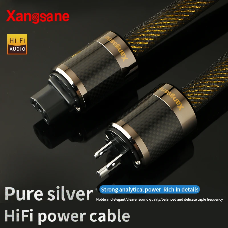 Xangsane 電源ケーブル Xangsane-純粋な銀のhifi電源ケーブル,CDデバイス,フロントステージ