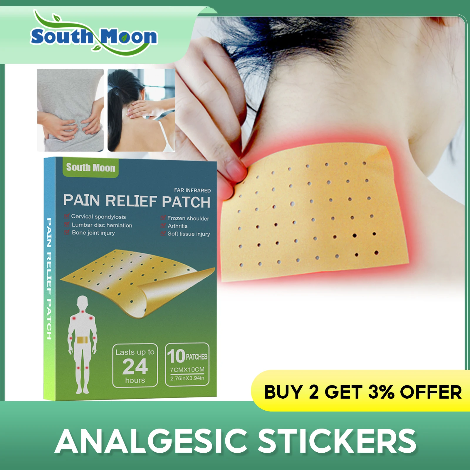 

Joint Analgesic Patch Treatment Rheumatoidm Bruises Muscle Sprain Wrist Neck Shoulder Lumbar Ache Knees Arthritis Pain Plaster