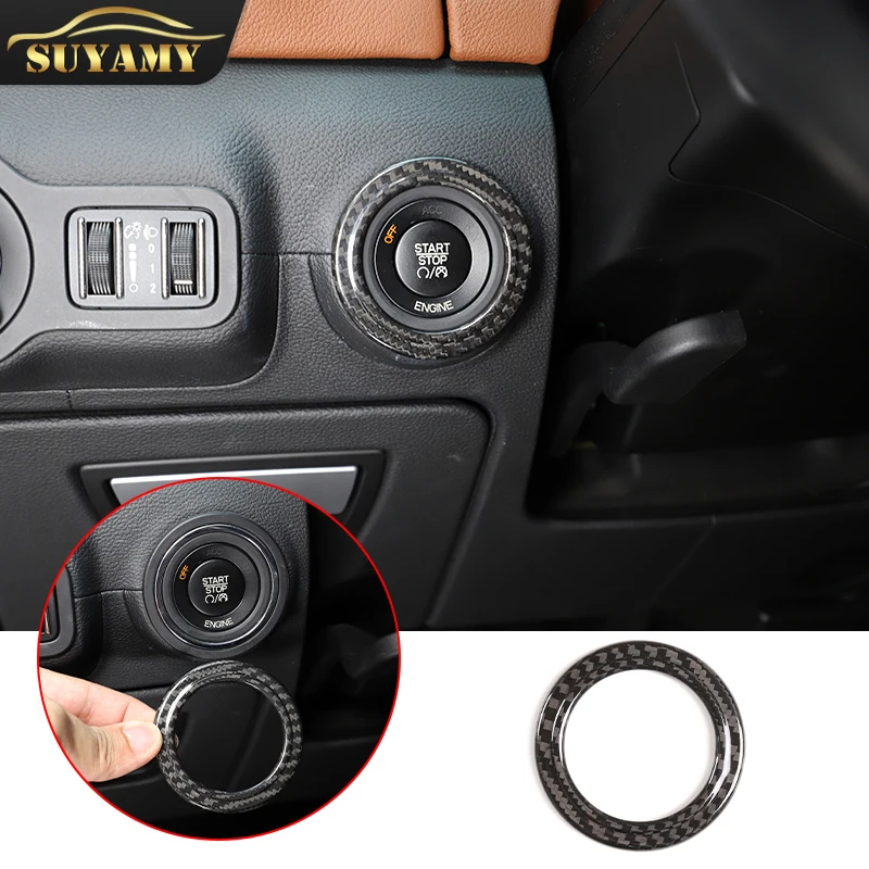 

Car One Touch Start Button Switch Trim Ring For Maserati Ghibli Quattroporte 2014-2021 Real Carbon Fiber Interior Accessories