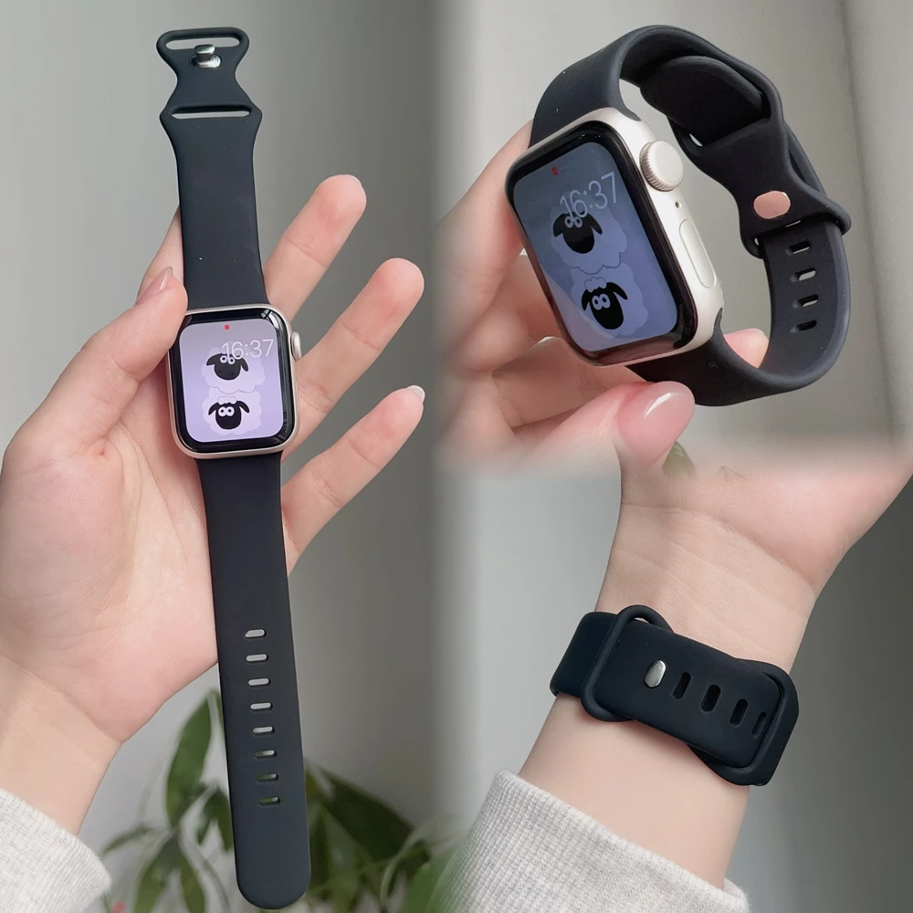 Elegant Silicone Loop Watch Band for Women - Assorted Sizes