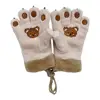 1 Pair Cute Bear Paw Gloves Super Soft Ultra-thick Wear Resistant Cold-proof Winter Warm Gloves For Women Winter Gloves 5