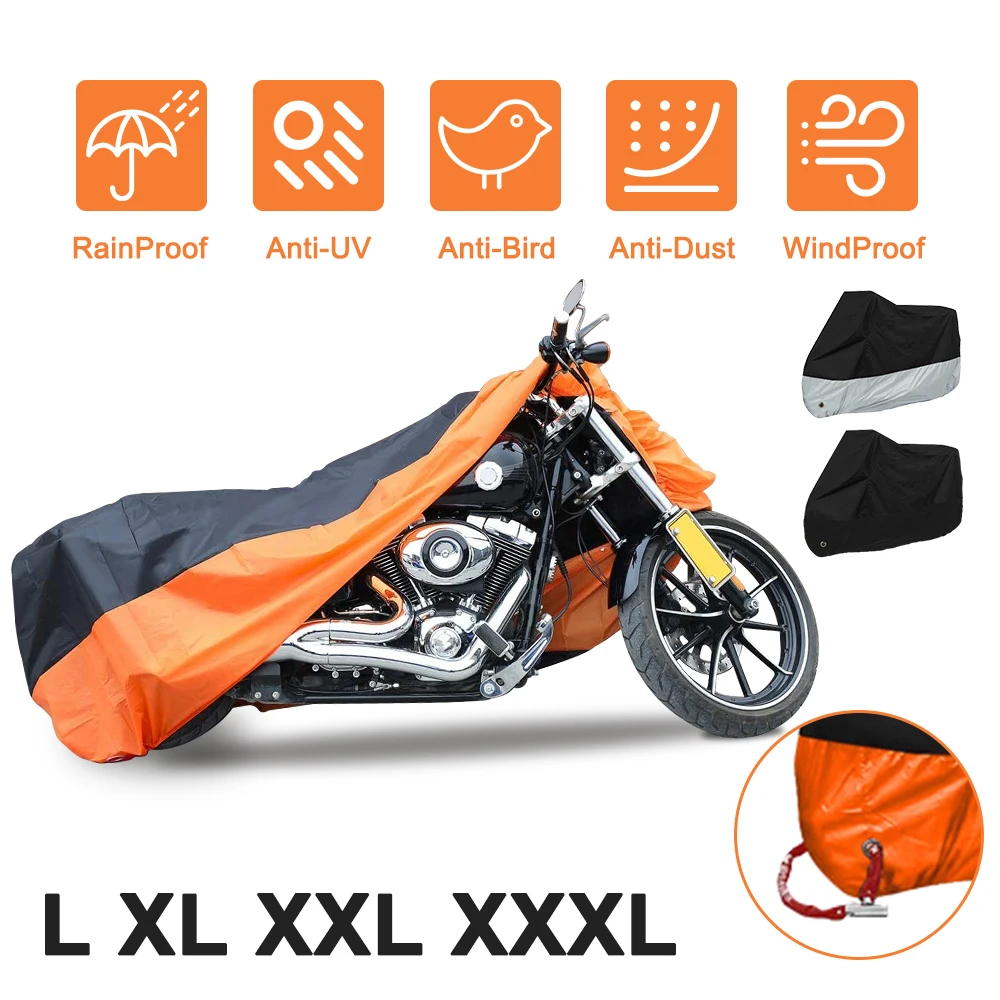 

Motorcycle Cover New Motorbike Rain Cover Waterproof Dustproof UV Protective Outdoor Moto Scooter Cover for All Season