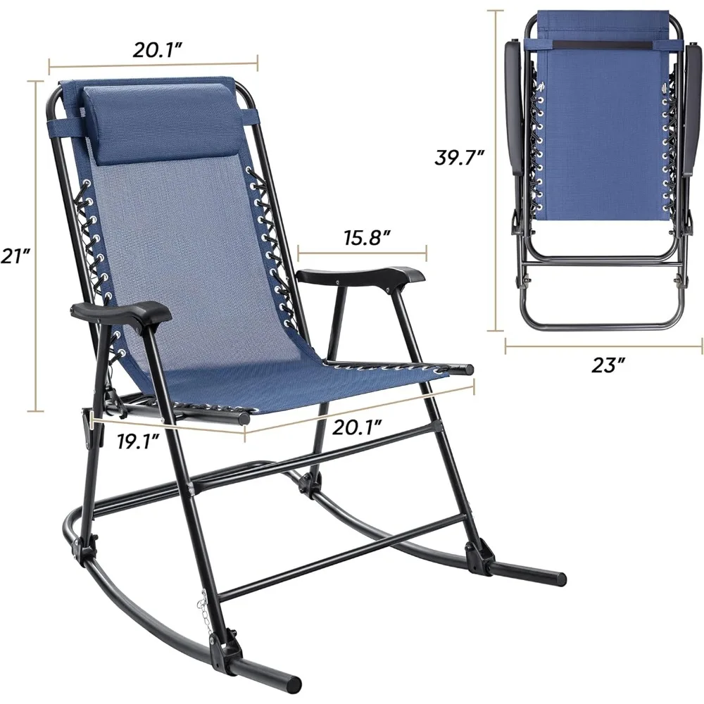 Rocking Chair, Wood Wagon Rocker, Outdoor Wooden Carbonized Lounge Chairs with Wheel Armrest for Garden Patio 3
