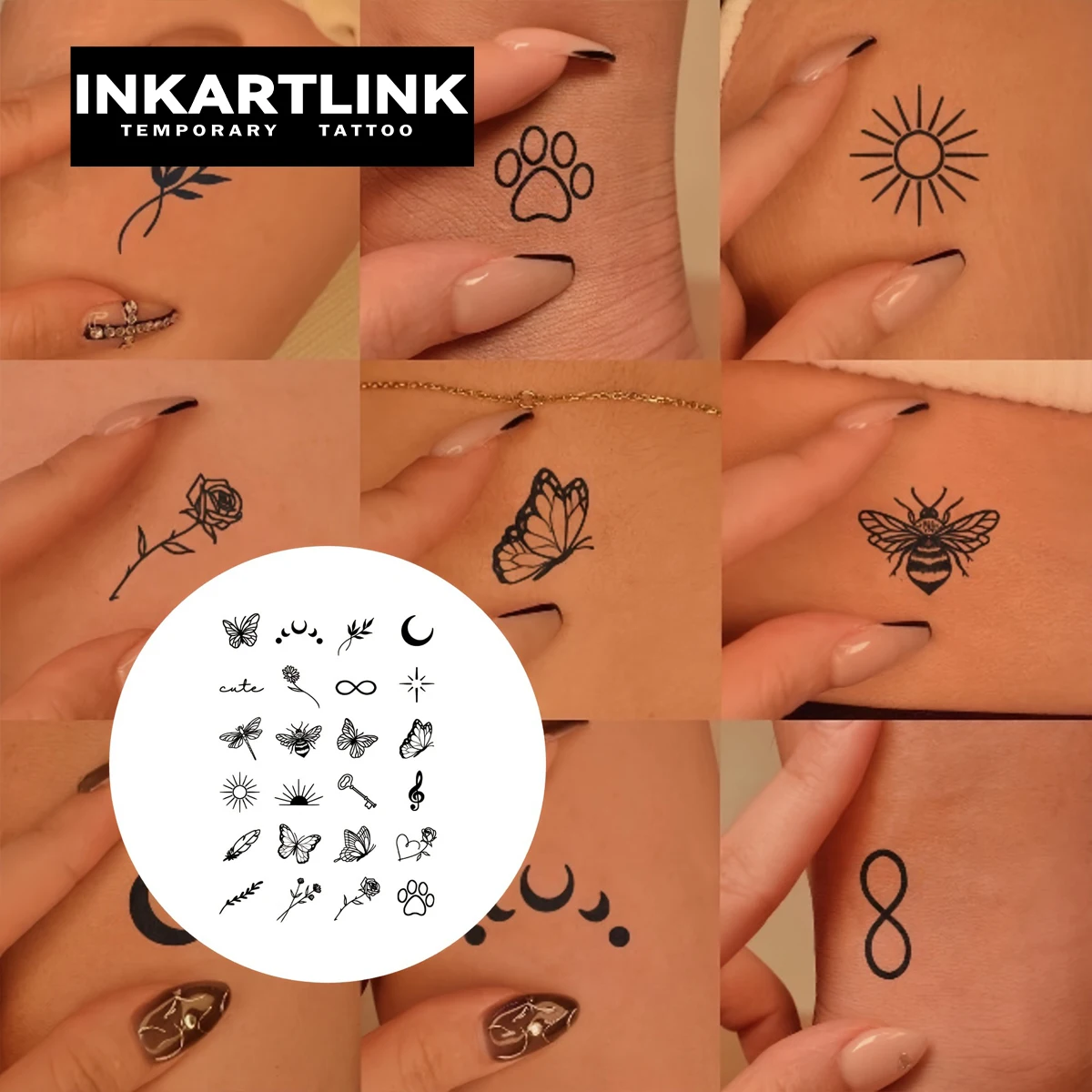 Mini pattern Temporary Tattoo,Lasts To 15 Days New Technology Magic Waterproof Semi Permanent Sticker. 2