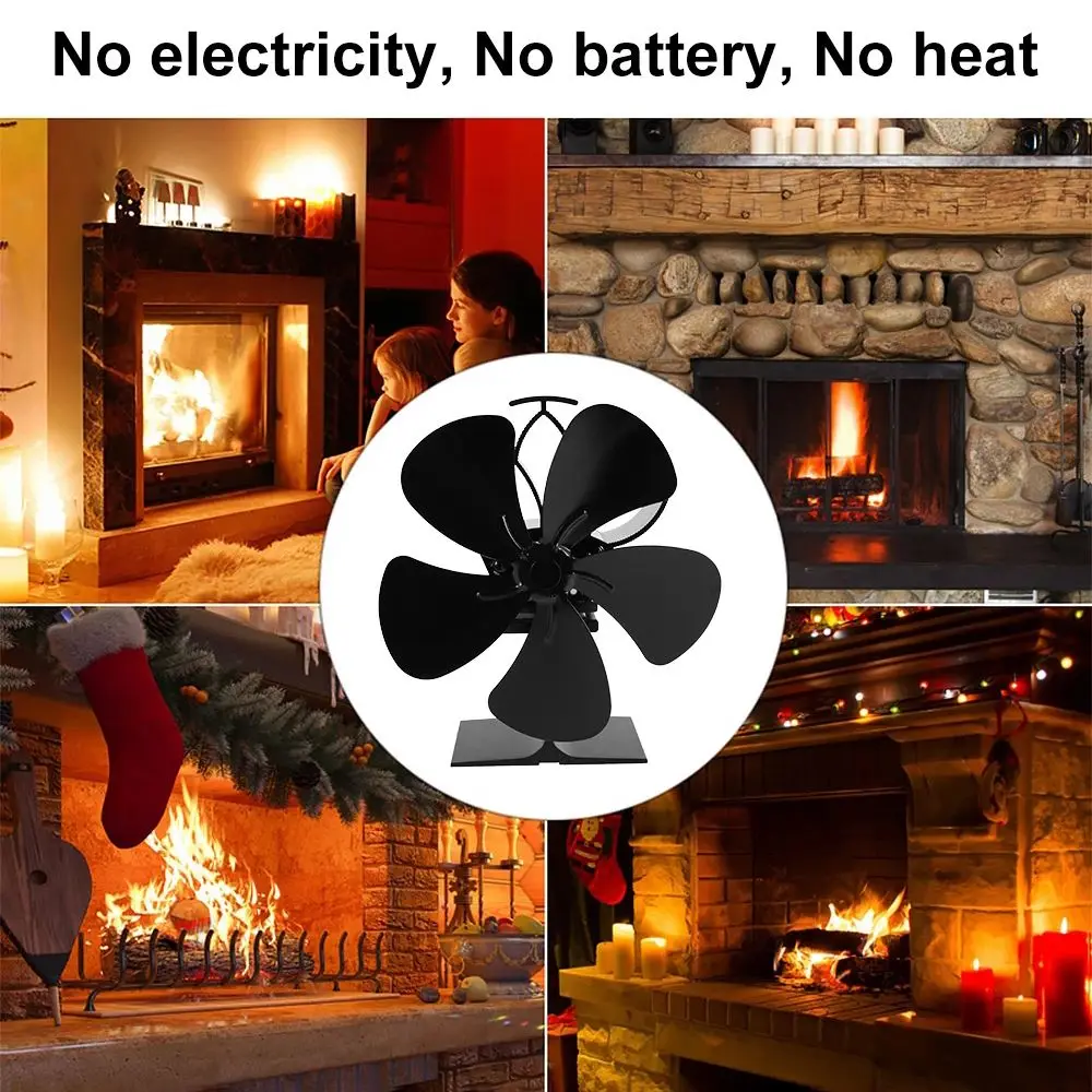Stove Fan New Power Saving Eco Replacement for Heat Powered Fireplace Fan Wood Stove Log Burner