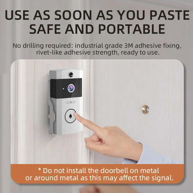 Waterproof Wireless Doorbells Solar Charge Cover Digital Door Peepholes Wifi Security Camera Intercom Video Smart Ring Door Bell 5